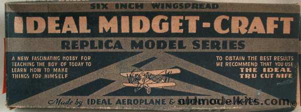 Ideal Aeroplane & Supply Keystone Commuter - Midget Craft 6 inch wingspan Solid Balsa Airplane Model plastic model kit